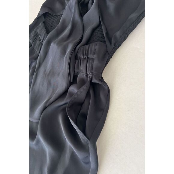 Ramy Brook Women's Sz XS Black Sleeveless Front Cutout V-Neck Jumpsuit - Picture 5 of 7